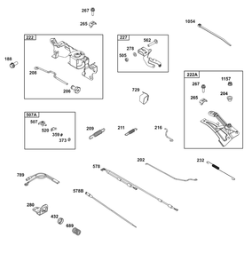 Controls Group Diagram and Parts List for 385447-0402-G1  Briggs and Stratton Engine